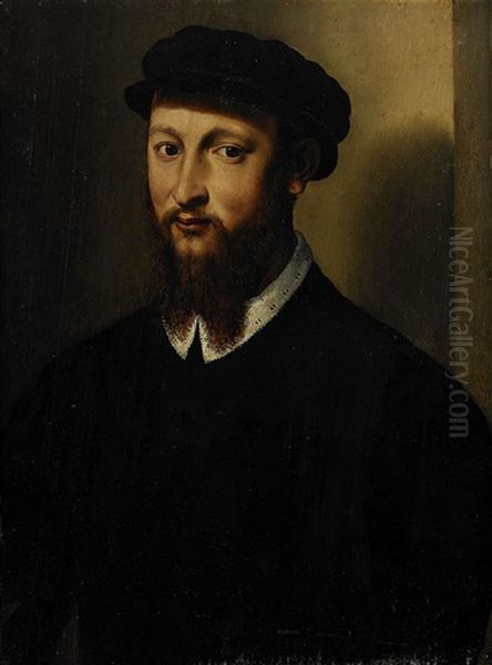 Portrait Of A Man Oil Painting by Francesco del Rossi (Salviati)