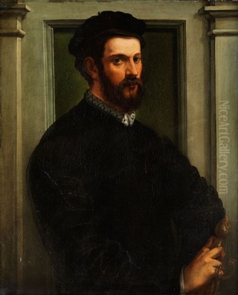 Portrait Eines Gelehrten Oil Painting by Francesco del Rossi (Salviati)