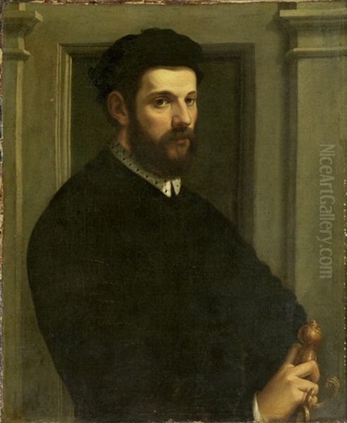 Portrait Eines Edlen Gelehrten Oil Painting by Francesco del Rossi (Salviati)