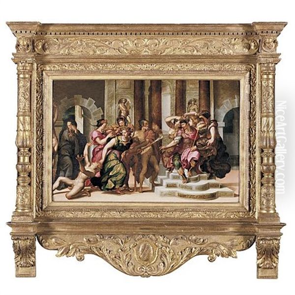 The Calumny Of Apelles Oil Painting by Francesco del Rossi (Salviati)