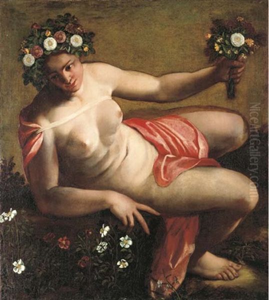 La Primavera Oil Painting by Francesco del Rossi (Salviati)