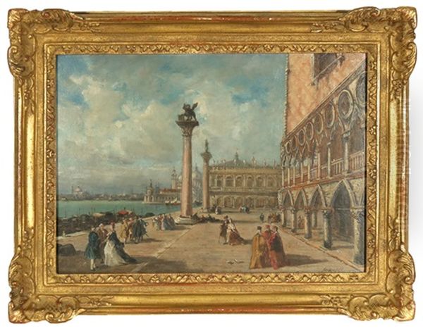 St. Marks Square Oil Painting by Luigi Rossi