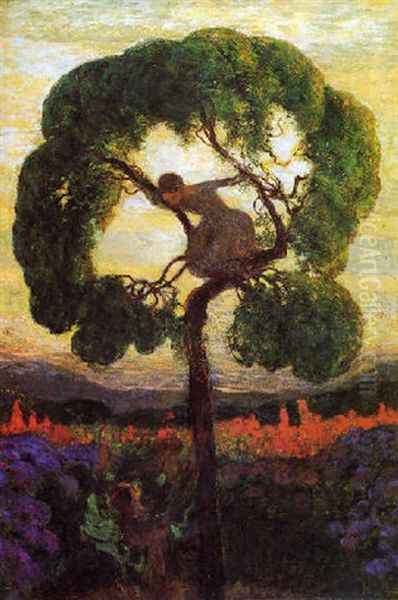 L'albero Oil Painting by Luigi Rossi