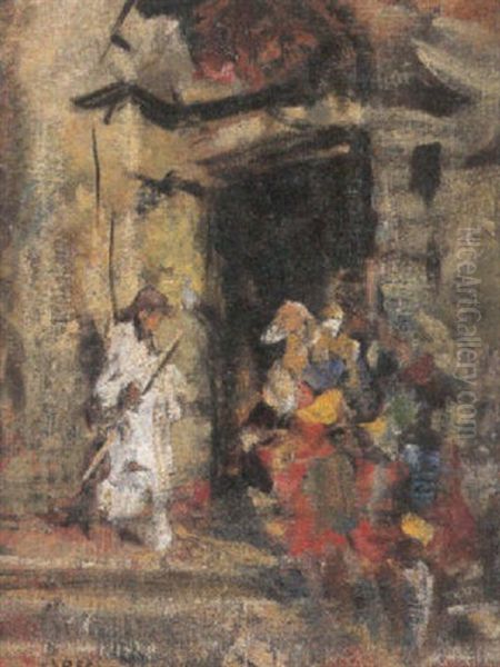 Uscita Dalla Chiesa Oil Painting by Luigi Rossi