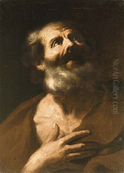 The Penitent Saint Peter Oil Painting by Nunzio Rossi