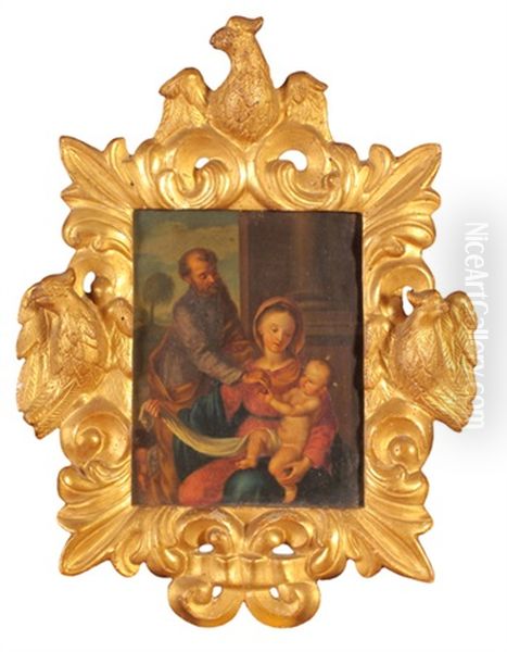 Sacra Famiglia Oil Painting by Pasquale de' Rossi