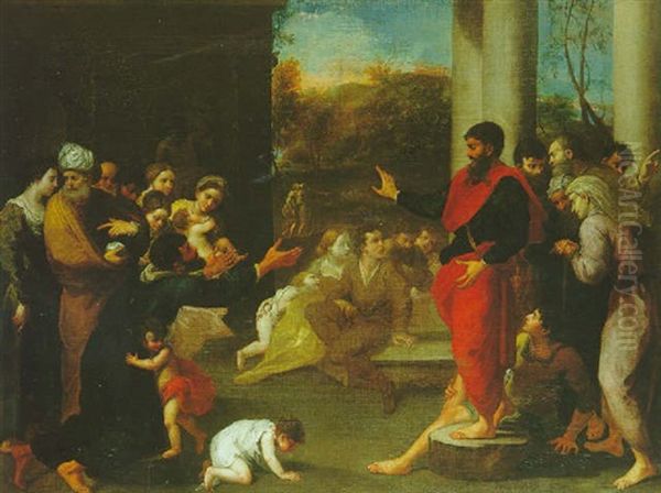 Saint Paul A Athenes Oil Painting by Pasquale de' Rossi