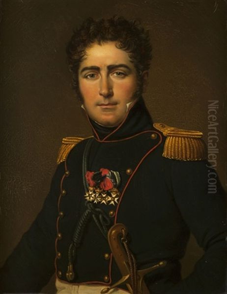 Portrait Du Comte De Turenne (after Jacques-louis David) by Francois Stanislas Rossignon