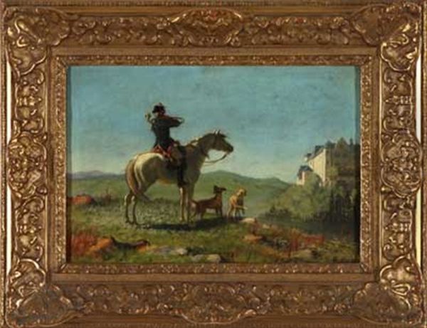 Abschiedssignal Vor Dem Aufbruch Zur Jagd Oil Painting by Adalbert von Roessler