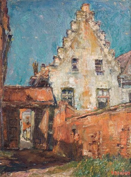 Beguinage A Lierre Oil Painting by Rene Bosiers