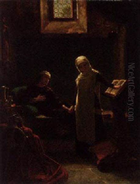 The Caring Hand Oil Painting by Ludwig Christian F. W. von Rossler