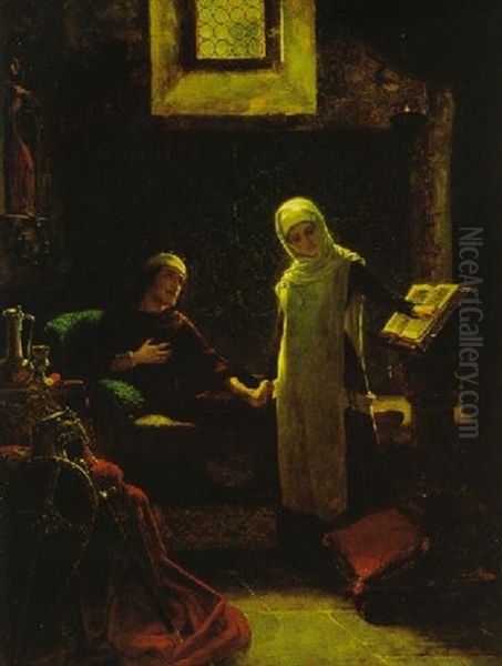 Pflege Im Kloster Oil Painting by Ludwig Christian F. W. von Rossler