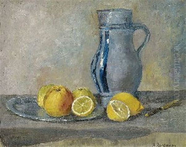 Stillleben Mit Krug Oil Painting by Augusta Charlotte Rossmann