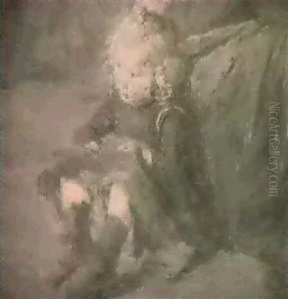 Sitzendes Kleines Madchen Oil Painting by Augusta Charlotte Rossmann