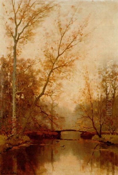 In Het Haagsche Bos Oil Painting by Fredericus Jacobus Van Rossum Du Chattel