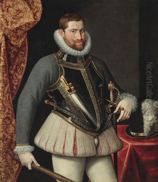 Kaiser Rudolf Ii. Oil Painting by Martin (Martino) Rota