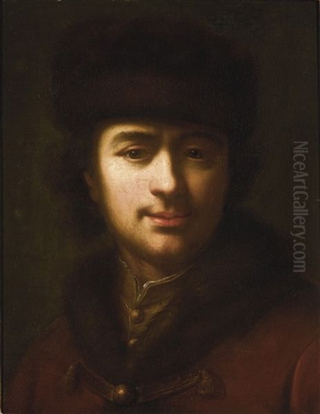 Portrait Of A Man In Russian Costume, Bust-length Oil Painting by Pietro Antonio Rotari