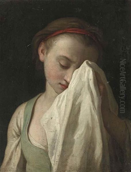 Jeune Fille Pleurant Oil Painting by Pietro Antonio Rotari