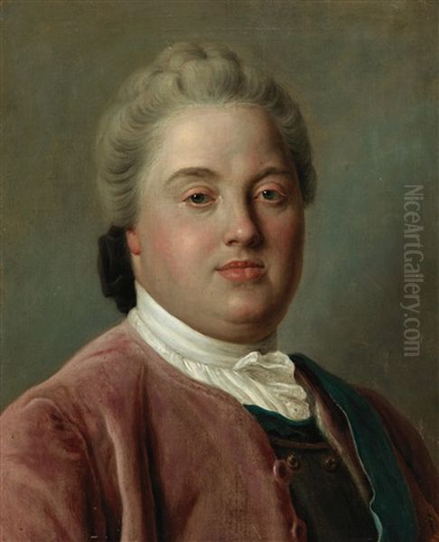 Portrait Of Prince Frederick Christian Of Saxony Oil Painting by Pietro Antonio Rotari