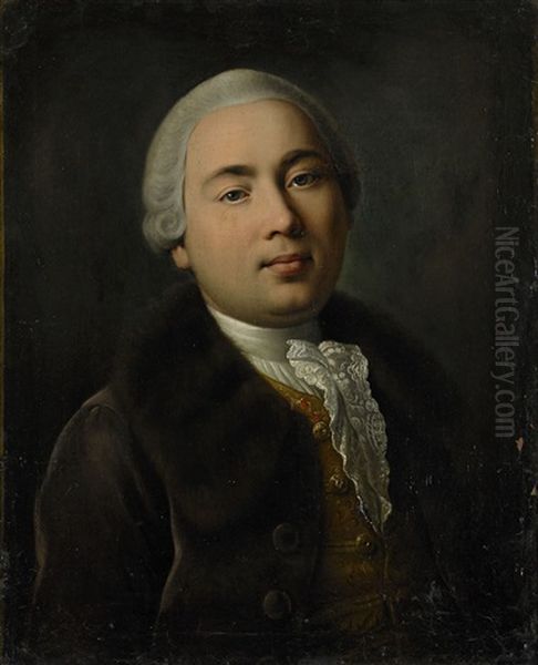 Portrait Of A Russian Nobleman (after A 1757 Painting By K.j Argunov Of The Russian Ambassador In London Valentin Platonovich Musin Pushkin) Oil Painting by Pietro Antonio Rotari