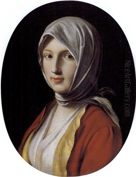 Testa Di Fanciulla Oil Painting by Pietro Antonio Rotari