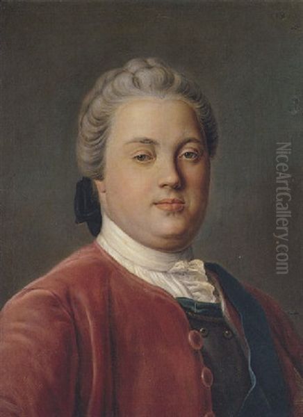 Portrait Of Kurprinz Friedrich Christian Von Sachsen Oil Painting by Pietro Antonio Rotari