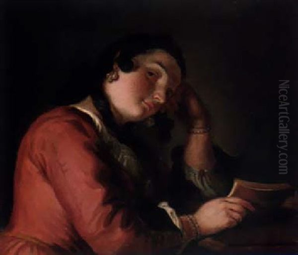 Contemplation Oil Painting by Pietro Antonio Rotari