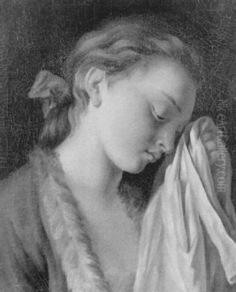 La Jeune Fille En Pleurs Oil Painting by Pietro Antonio Rotari