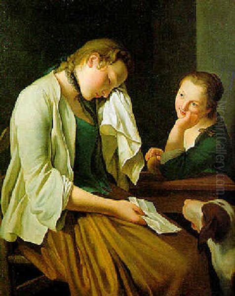 Dopo La Leturra Oil Painting by Pietro Antonio Rotari