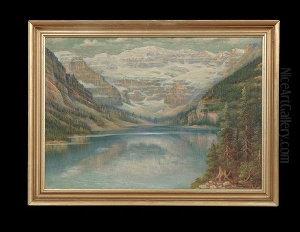 Lake Louise, Alberta, Canada Oil Painting by Andreas Roth