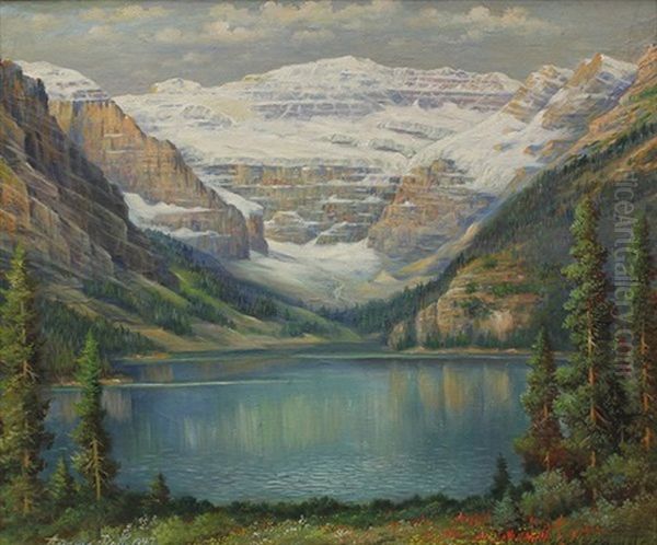 Lake Louise, Alberta Oil Painting by Andreas Roth