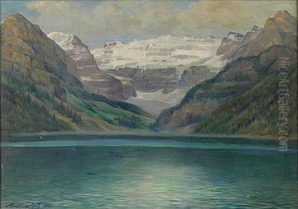 Lake Louise Oil Painting by Andreas Roth