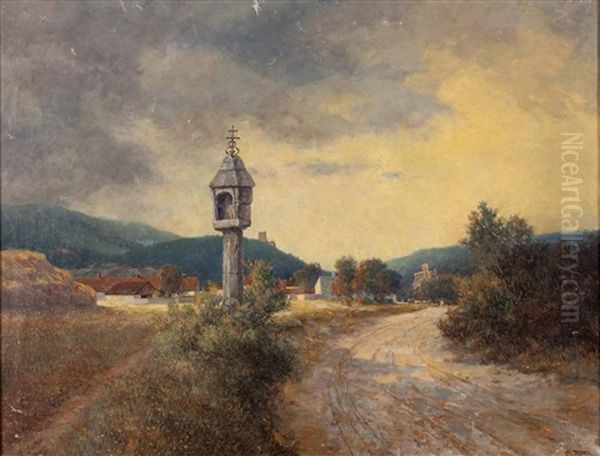 Landschaft Mit Marterl Oil Painting by Maximilian Eugen Roth