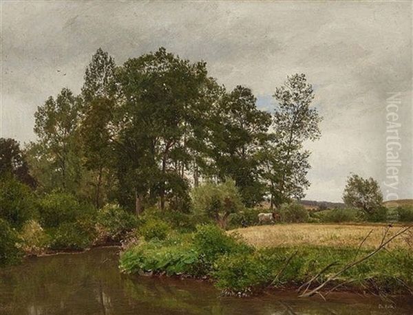 Group Of Trees Near Erkrath (duesseldorf) Oil Painting by Philipp Roeth