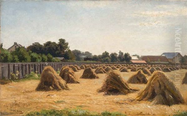 Heumandln An Einem Heisen Spatsommertag Oil Painting by Philipp Roeth