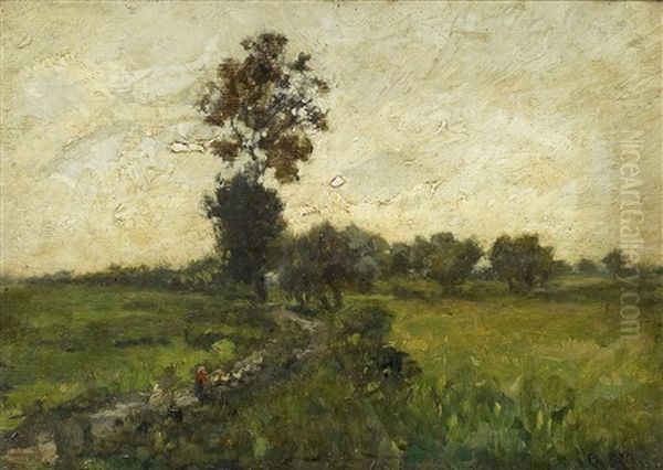 Weite Baumbestandene Landschaft Oil Painting by Philipp Roeth