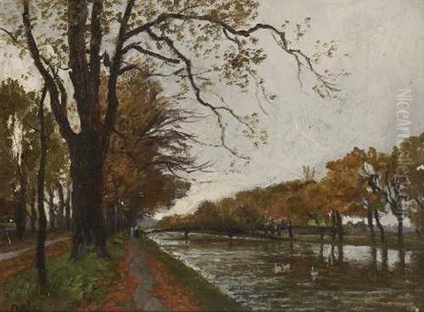 Am Nymphenburger Kanal Oil Painting by Philipp Roeth