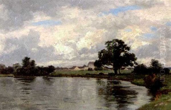 Seelandschaft Unter Bewolktem Himmel Oil Painting by Philipp Roeth