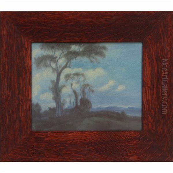 Landscape Plaque Oil Painting by Frederick Rothenbusch