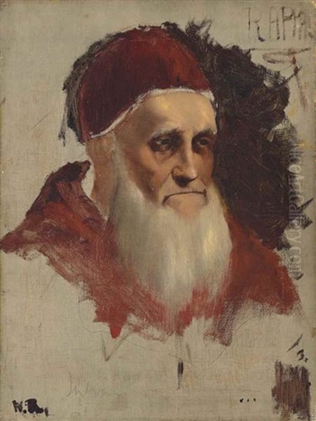 Pope Julius Ii, After Raphael Oil Painting by William (Sir) Rothenstein