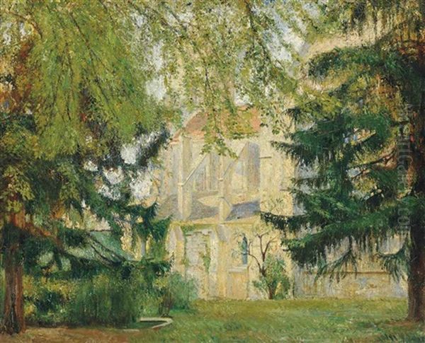 St Seine L'abbaye, Burgundy, Day Oil Painting by William (Sir) Rothenstein