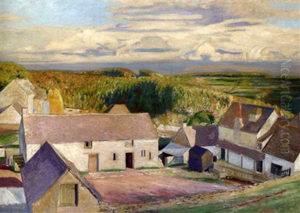 The Artist's Farmhouse, Gloucestershire Oil Painting by William (Sir) Rothenstein