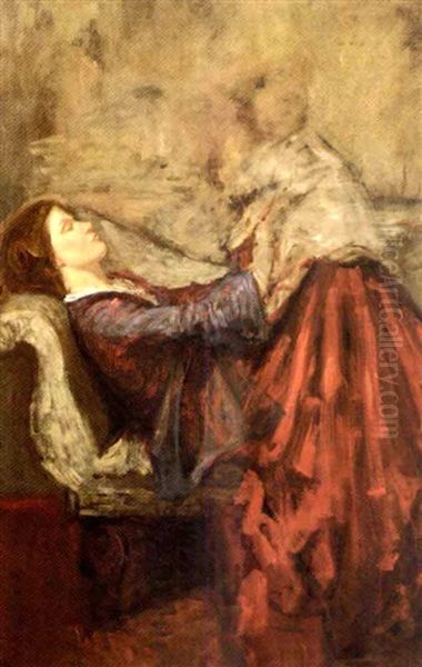 Mother And Baby Oil Painting by William (Sir) Rothenstein