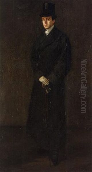 Portrait Of Max Beerbohm Oil Painting by William (Sir) Rothenstein