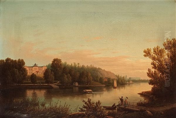 Rosendal Castle Oil Painting by Carl Abraham Rothsten