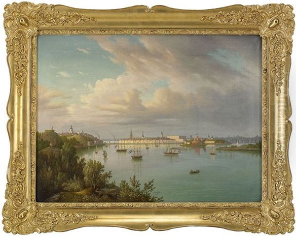 Stockholms Inlopp Oil Painting by Carl Abraham Rothsten