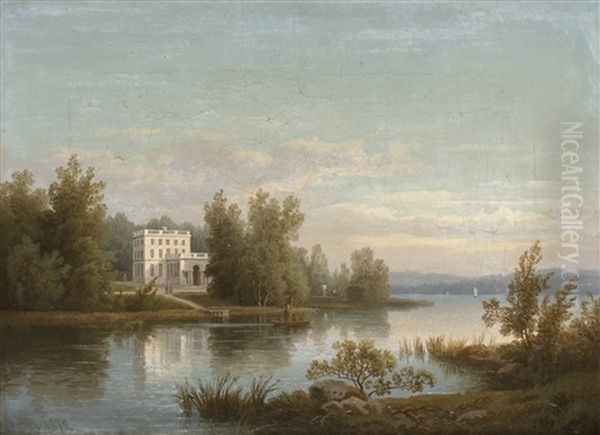 Haga Slott Oil Painting by Carl Abraham Rothsten