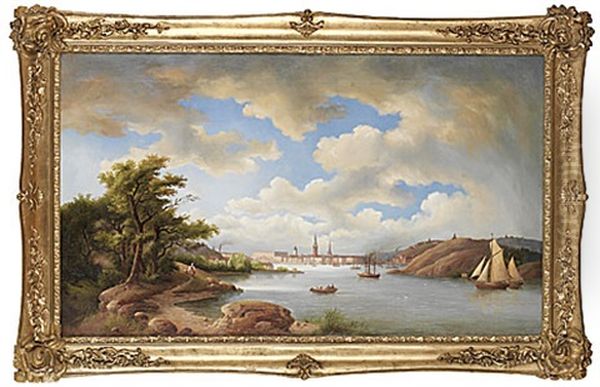 Stockholms Inlopp Oil Painting by Carl Abraham Rothsten