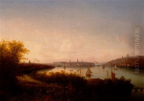 Stockholms Inlopp Oil Painting by Carl Abraham Rothsten