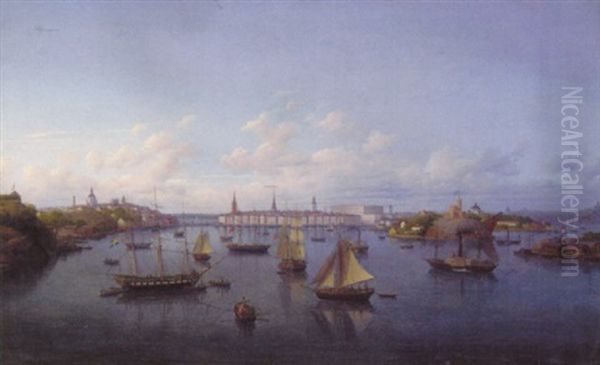 Stockholms Strom Oil Painting by Carl Abraham Rothsten